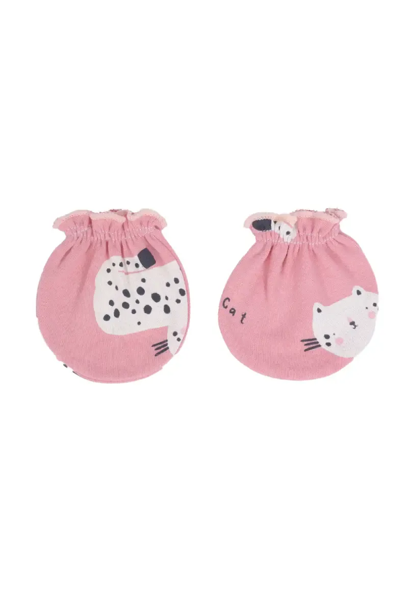 Cotton Mittens for Babies - Pink