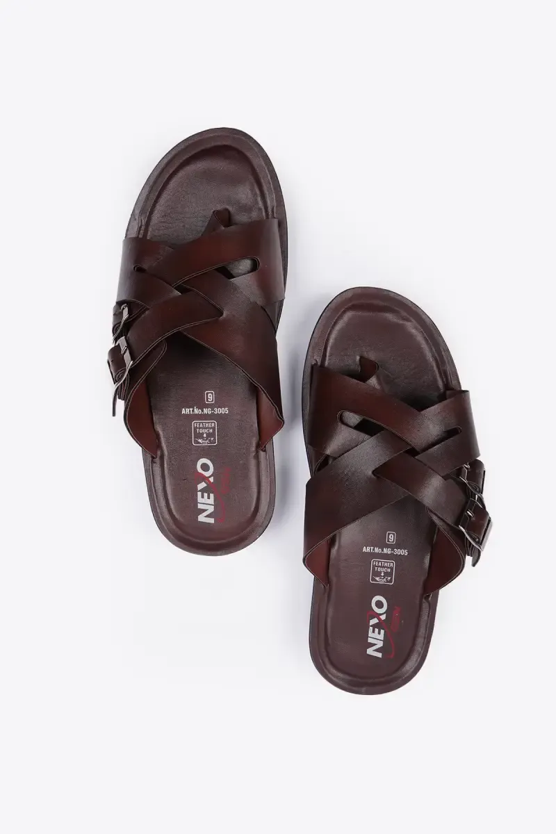 Slip-On with Buckle Strap Casual Slippers for Men