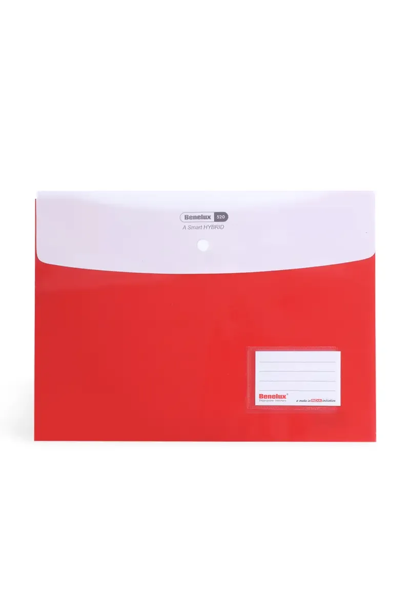 Snap Button Utility Folder (FC Size) - Red
