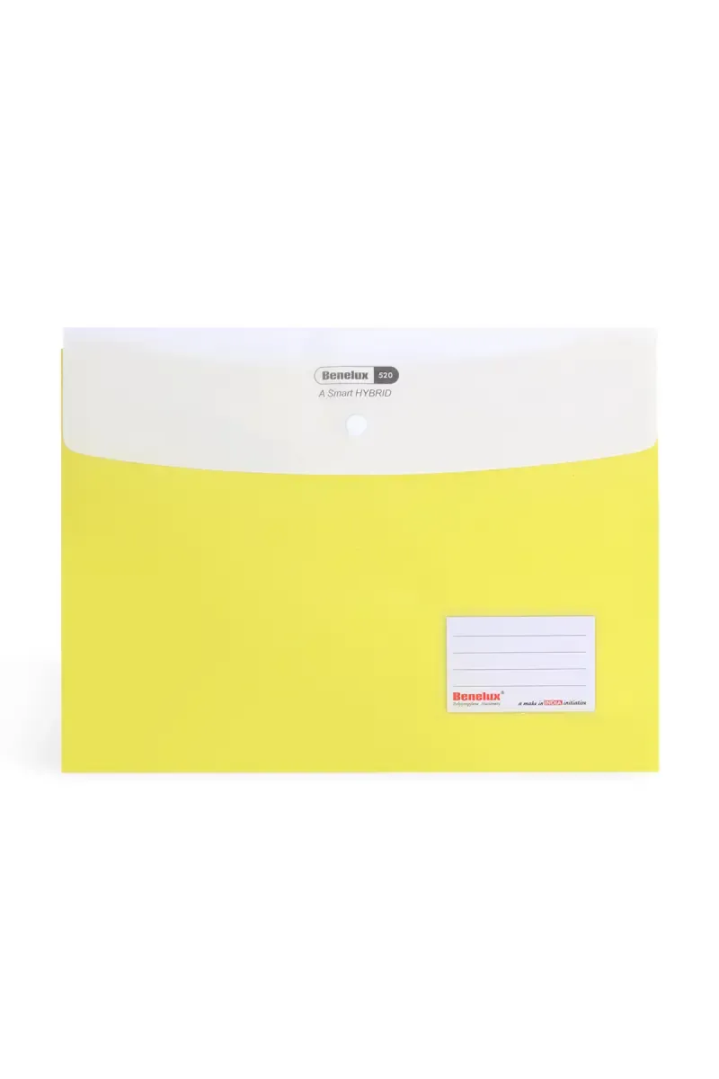 Snap Button Utility Folder (FC Size) - Yellow