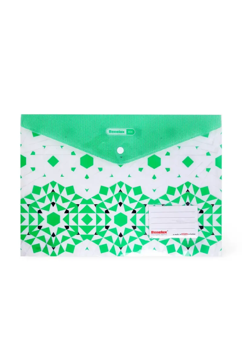 3D Printed File Folder (FC Size & Snap Closure) - Green 