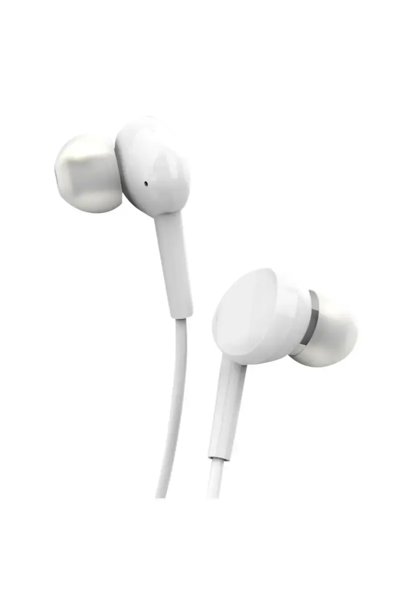 Gizmore ME314 3.5mm In Ear Wired Earphone with Secure in-Ear Fit, Clear Sound (White)