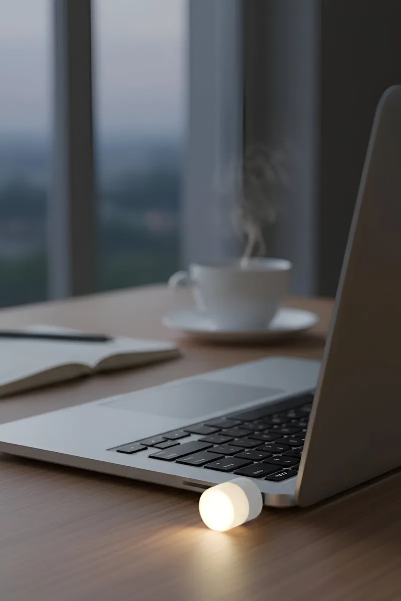 Portable Plug-In Mini USB Light Ideal for Bedroom, Desk, Laptop