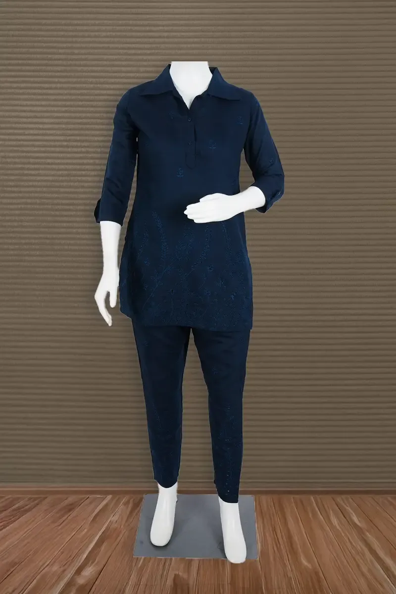 Cotton Embroidered Co-ord Set for Women