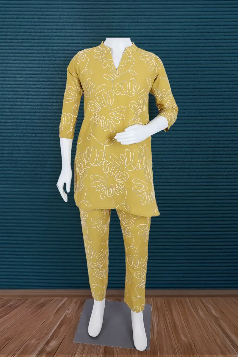Cotton Embroidered Co-ord Set for Women