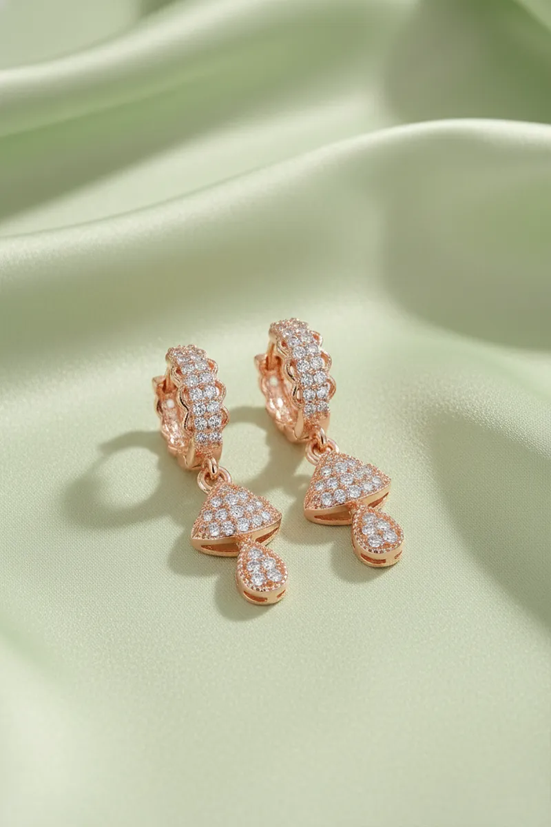 Gold Plated Jhumka Hoop Earrings for Women 035358GOL1