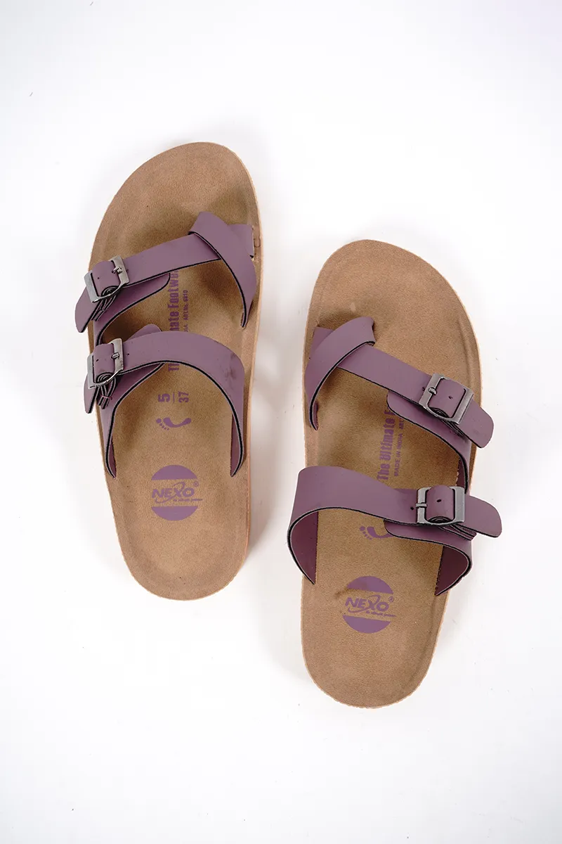 Comfort Buckle Toe Loop Slippers for Women 0356168LAV