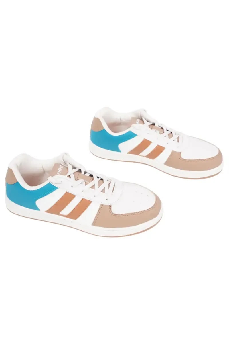 Lace-Up Casual Shoes for Women 0356975WHI&BEI