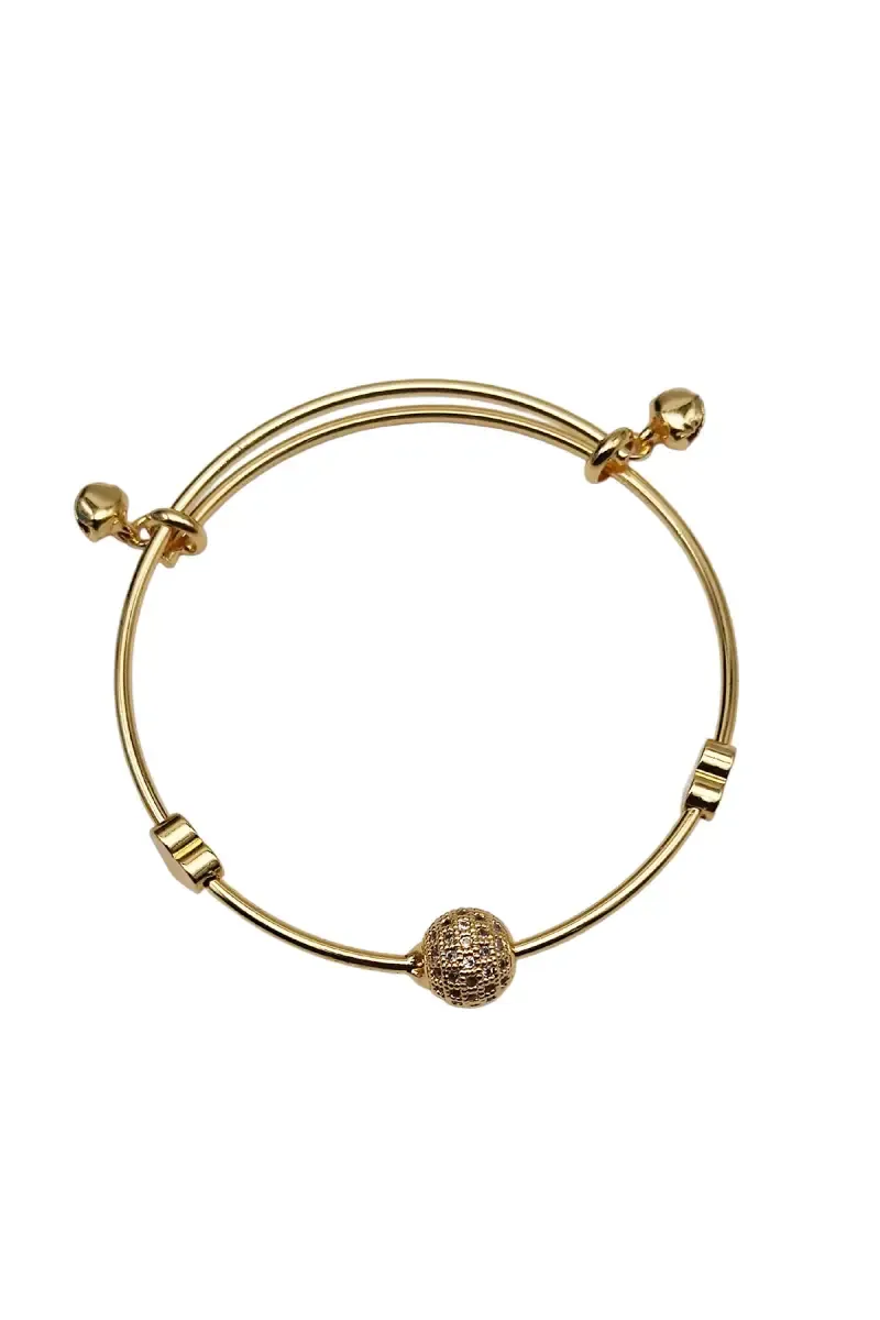 Gold Plated Bangle Bracelets for Women - Pack of 2