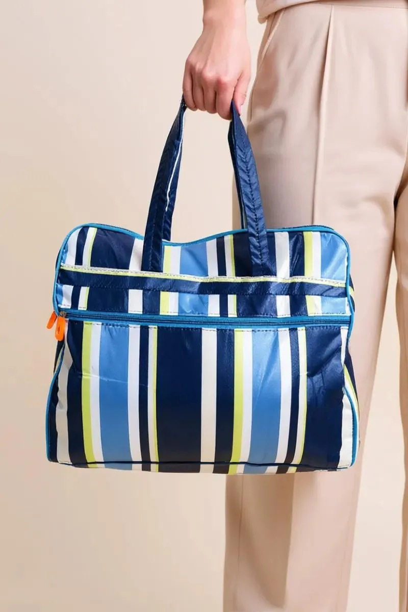 Stripe Print Travel Handbag for Women 036070MUL