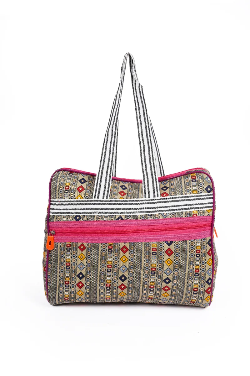 Boho Print Travel Handbag for Women