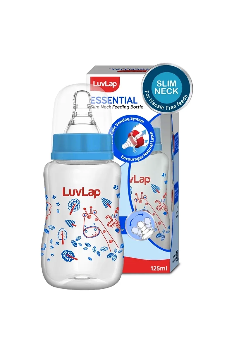 LuvLap Essential Slim Neck Feeding Bottle - 125ml