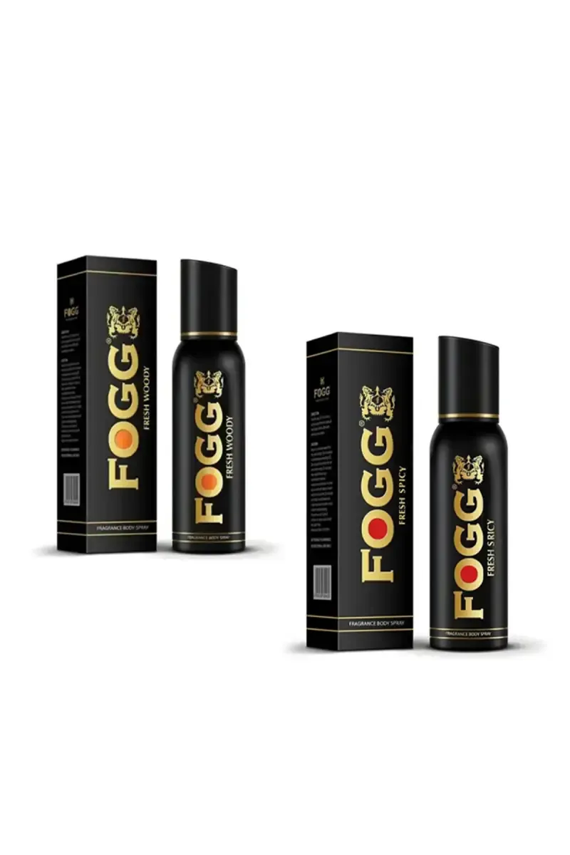 Fogg Black Fresh Deodorant Body Spray For Men - 120ml (Spicy + Woody)