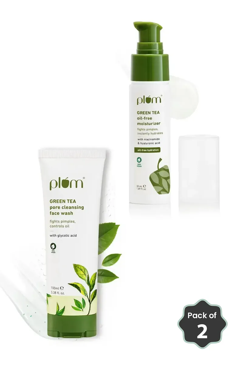 Plum Green Tea Oil-Control Combo (Face Wash + Moisturizer)