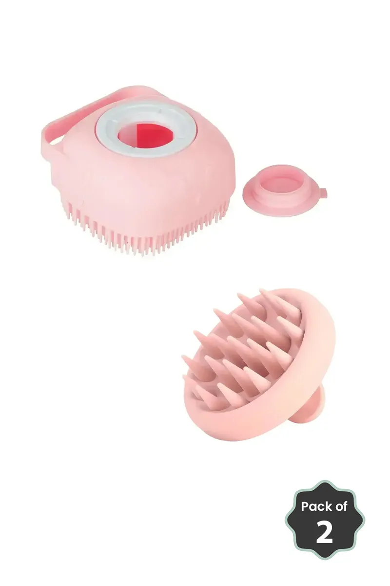 Silicone Body & Scalp Care Combo (Body & Scalp Scrubber + Scalp Massager) 2