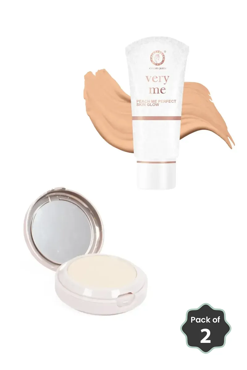 Colours Queen Natural Matte Finish Makeup Combo (Foundation + Compact Powder)