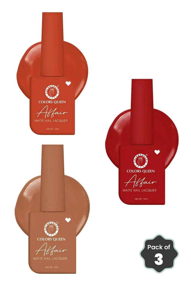 Colors Queen Affair Matte Nail Lacquer Combo – Shades 04, 20 & 21 (13ml Each) 3