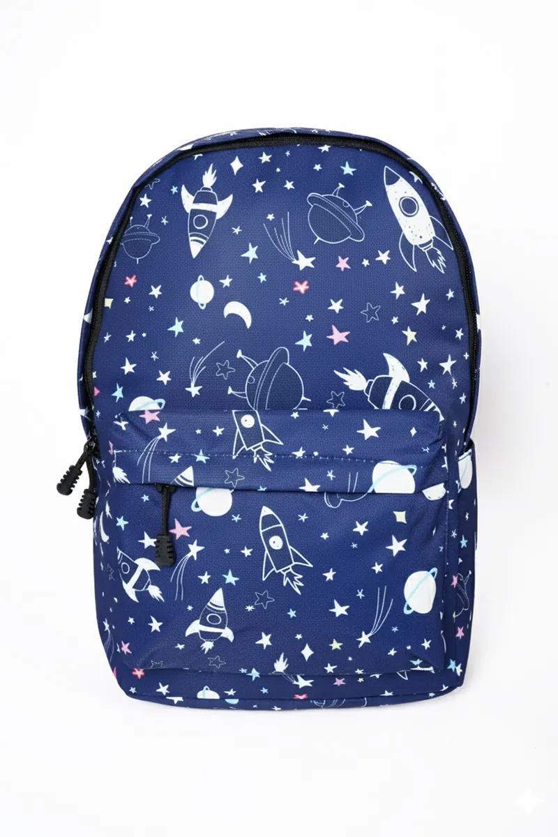 Space Printed Casual BackPack for Girls