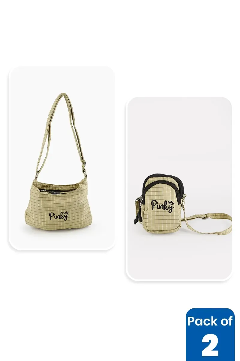 Printed Sling Bag Combo for Girls - 2-Piece Set 