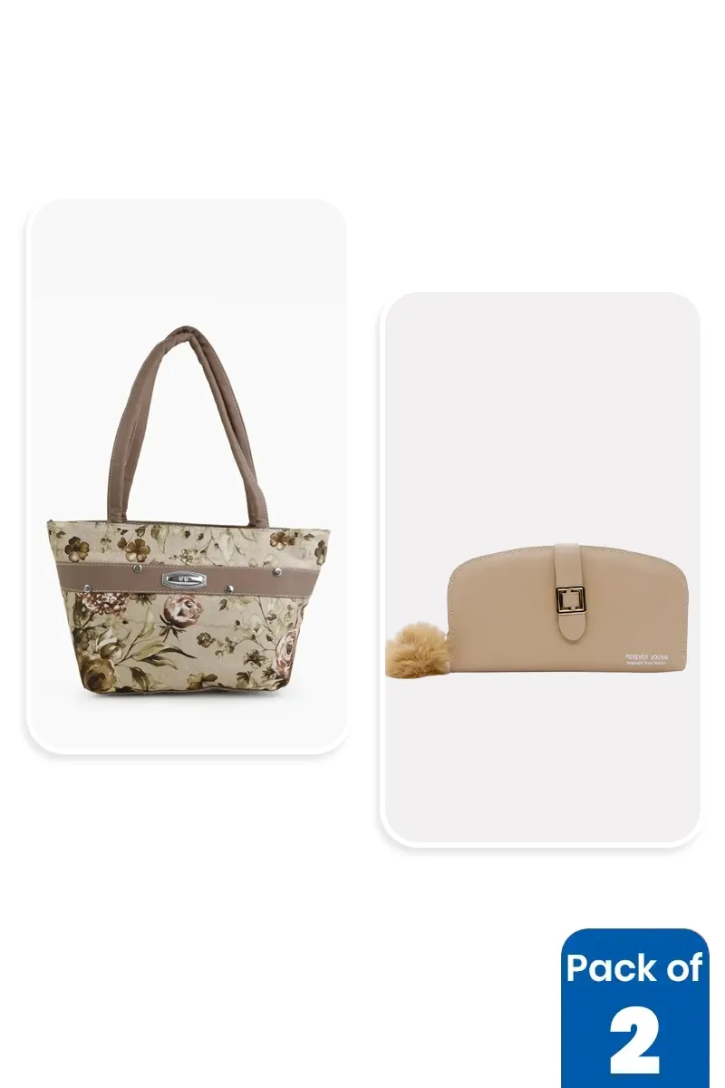 Printed Hand Bag and Purse Combo for Women
