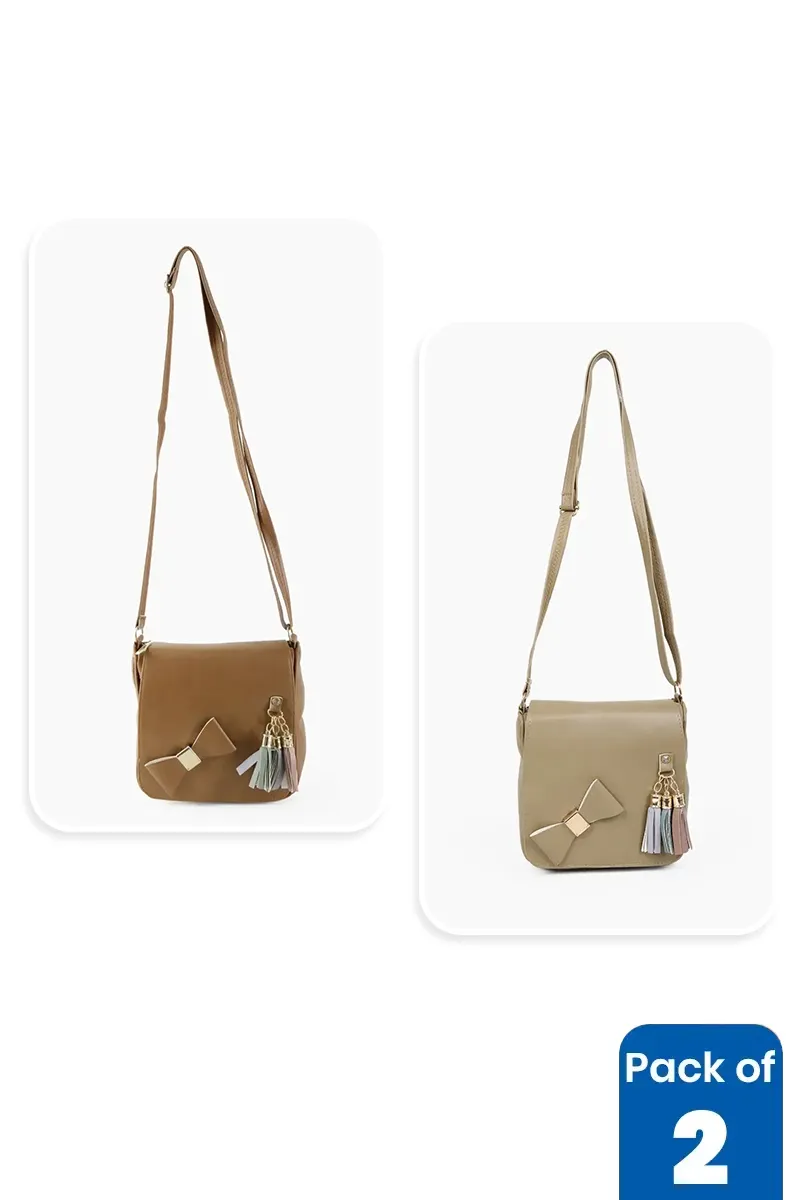 Printed Small Sling Bags for Women & Girls - Pack of 2 BGCOMBO00051MUL