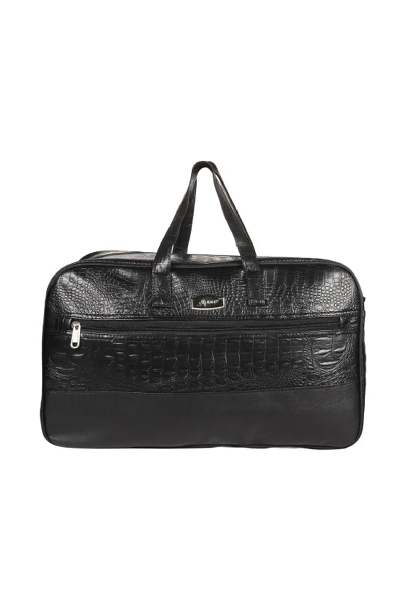 Faux Leather Travel Duffle Bag for Men BGDB001BLA