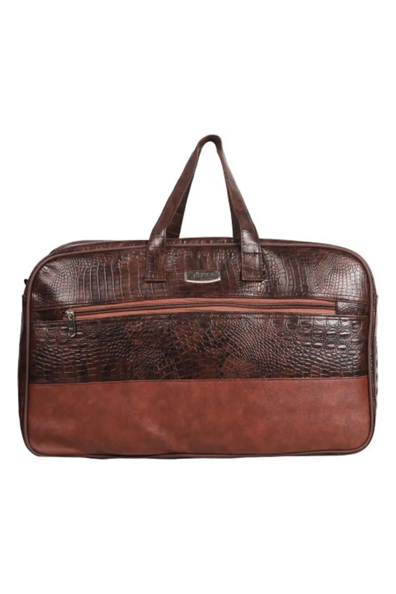 Faux Leather Travel Duffle Bag for Men BGDB001BRO