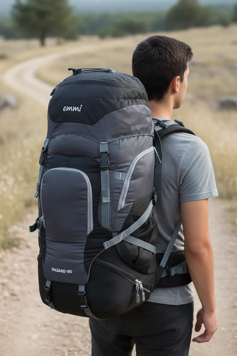 Hazard 90 L Rucksack With Rain Cover BGDSRS010GRE