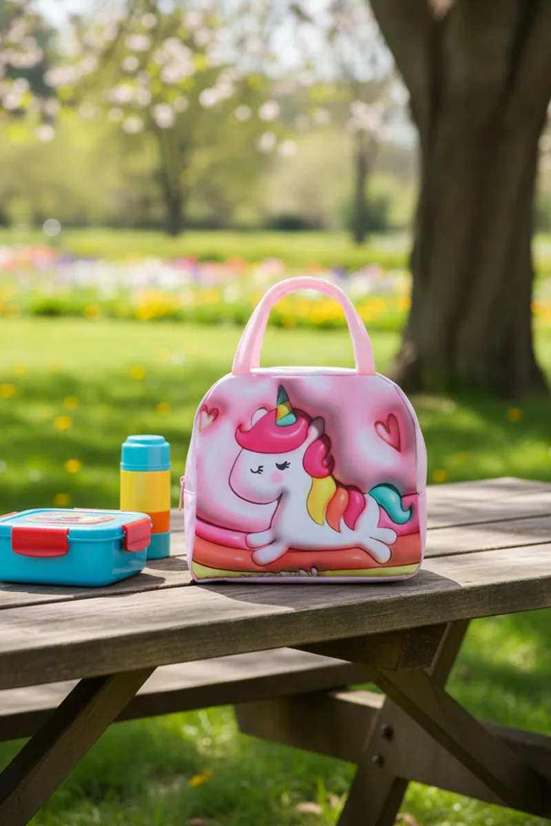 Unicorn Print Insulated Lunch Bag for Kids