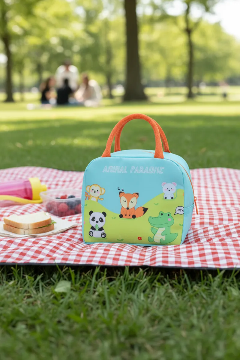 Animal Print Insulated Lunch Bag for Kids 