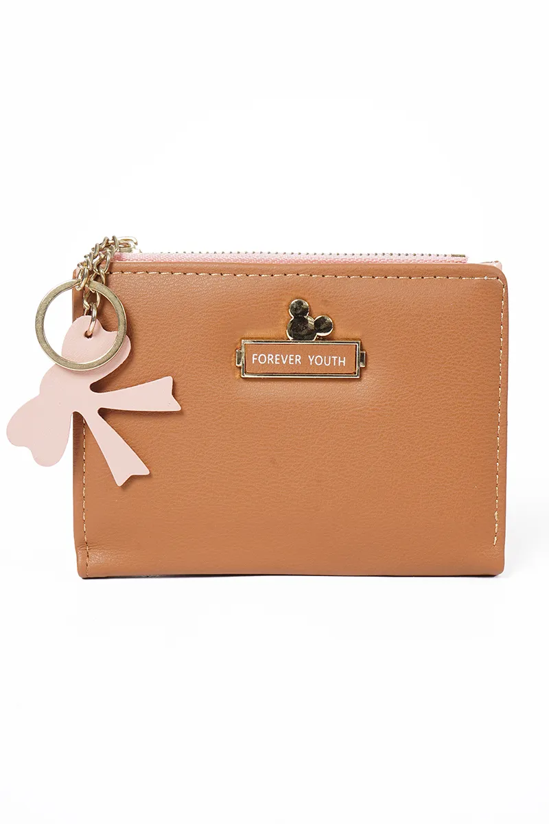 Stylish Purse with Cute Charm Keychain for Women
