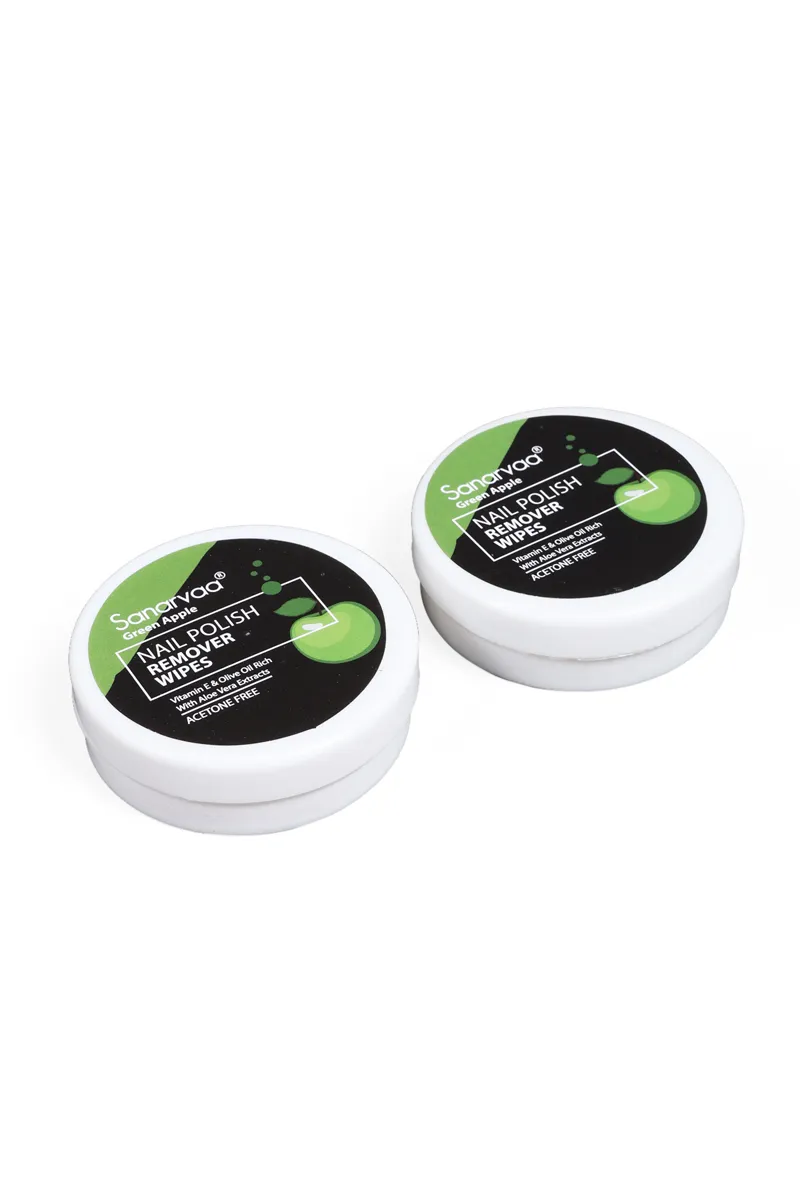 Green Apple Nail Polish Remover Wipes - 30N Each (Buy1 Get1)