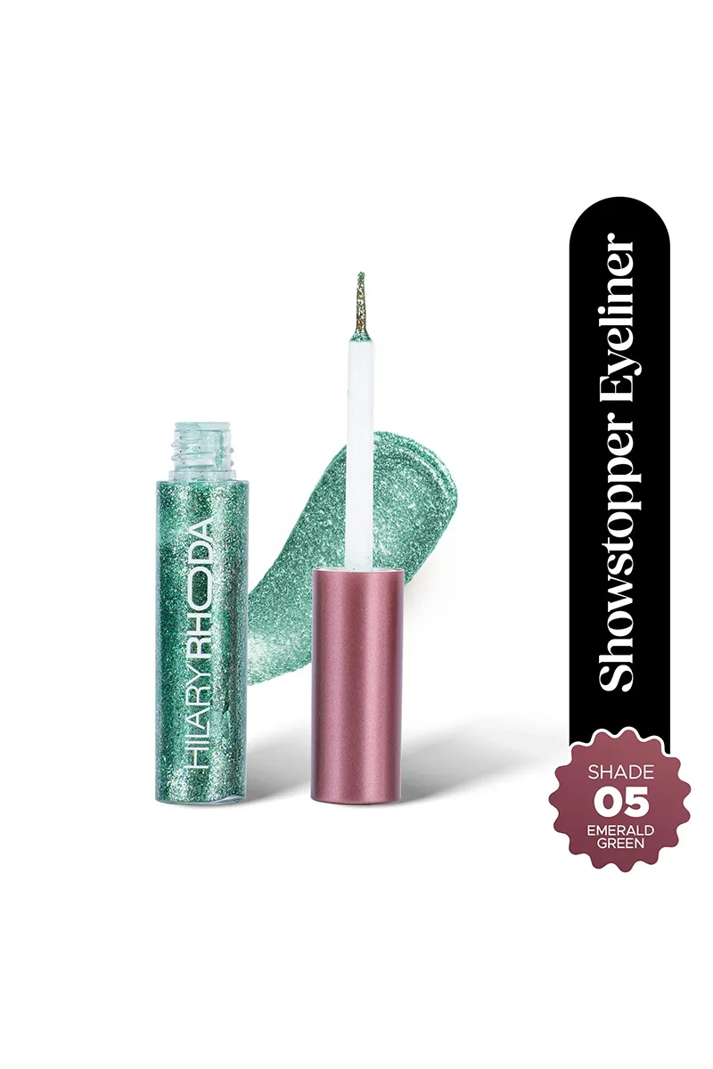 Hilary Rhoda Showstopper Liquid Eyeliner - Shade 05 - Emerald Green