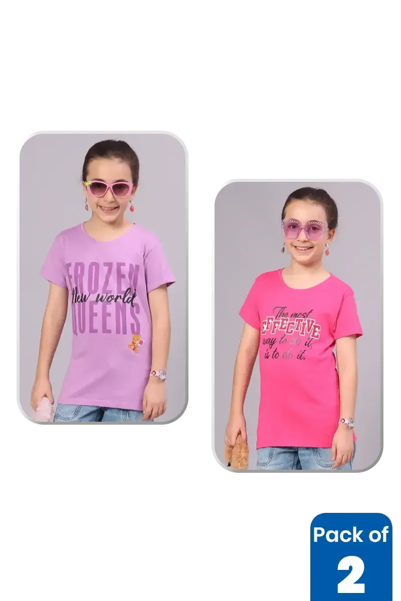 Pack of 2 T-shirts for Girls