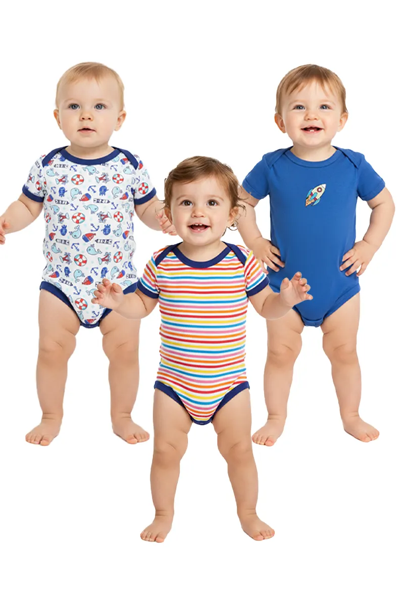 Pack of 3 Rompers for Babies CBCLJB17MUL03MO