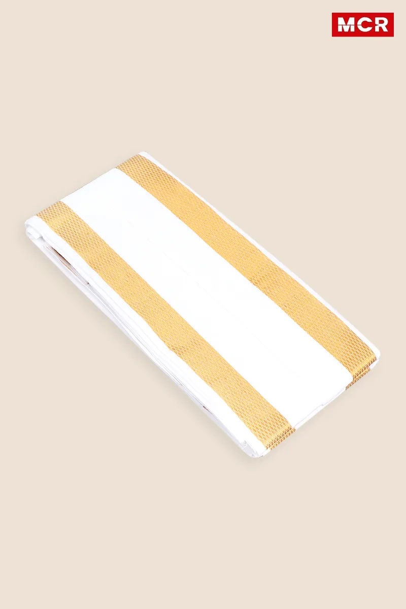 Cotton Shawl for Men Angavastram - 90*170 Cm CLACC01WHIONESI