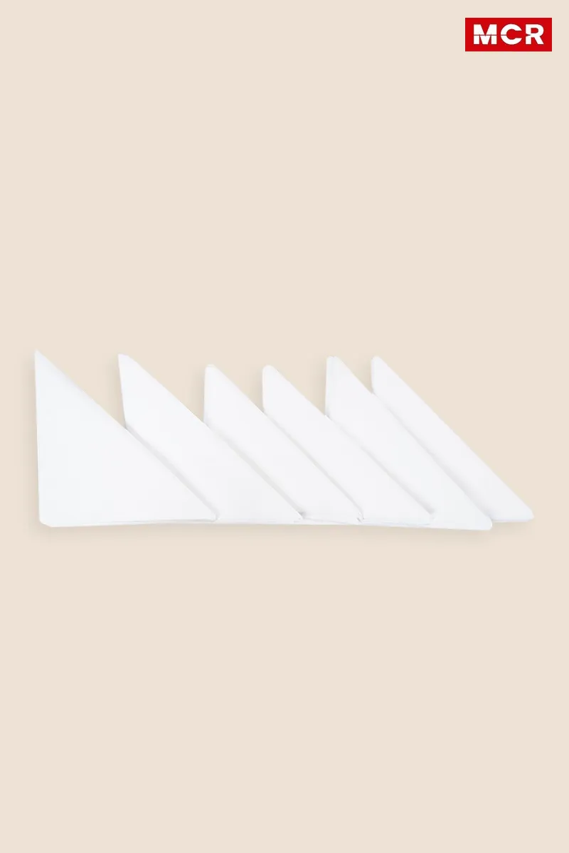Cotton Solid Handkerchiefs - Pack of 6