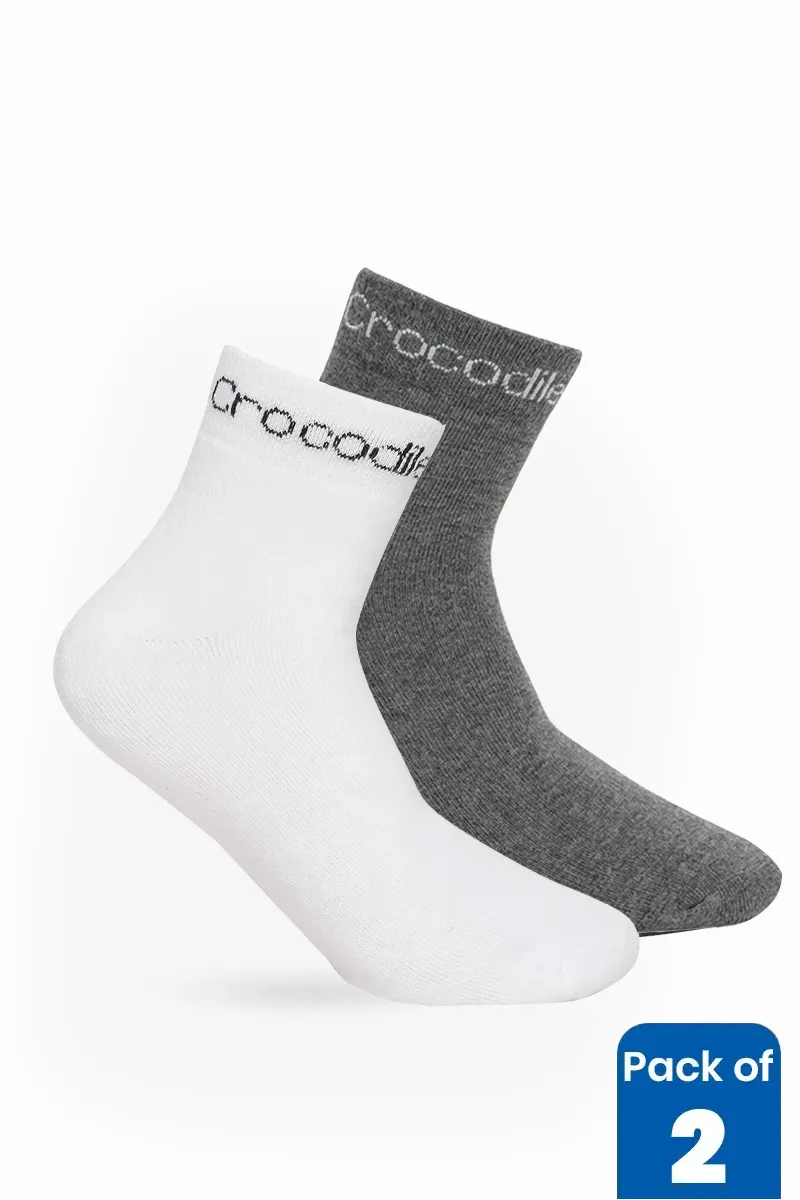 Men's Cotton Solid Above Ankle Socks - Pack of 2 CLACC125MULFREE