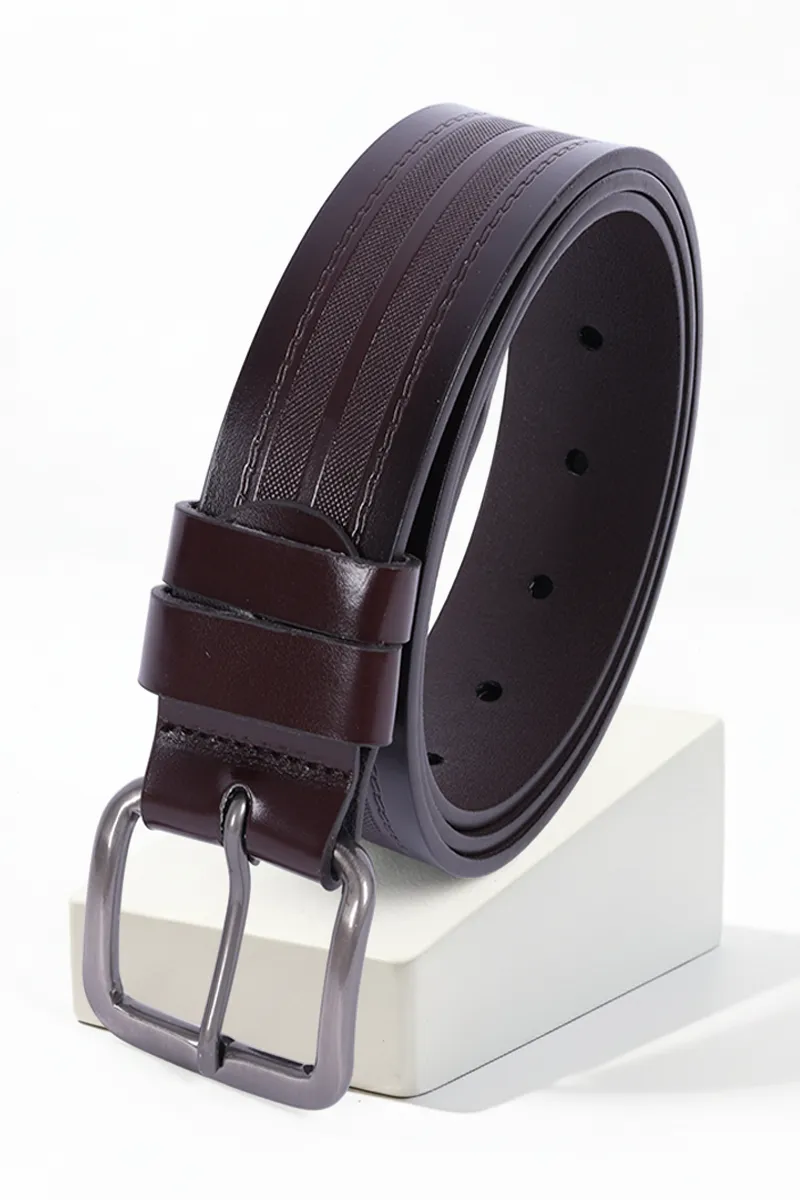 Men's PU Textured Casual Belt
