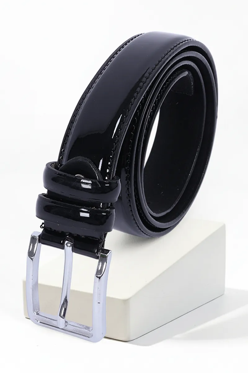 Men's Solid Synthetic Leather Belt