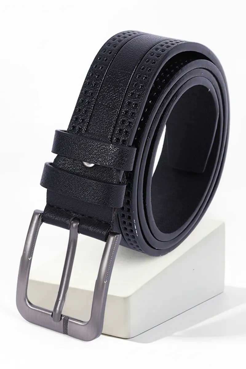 Men's Textured Synthetic Leather Belt