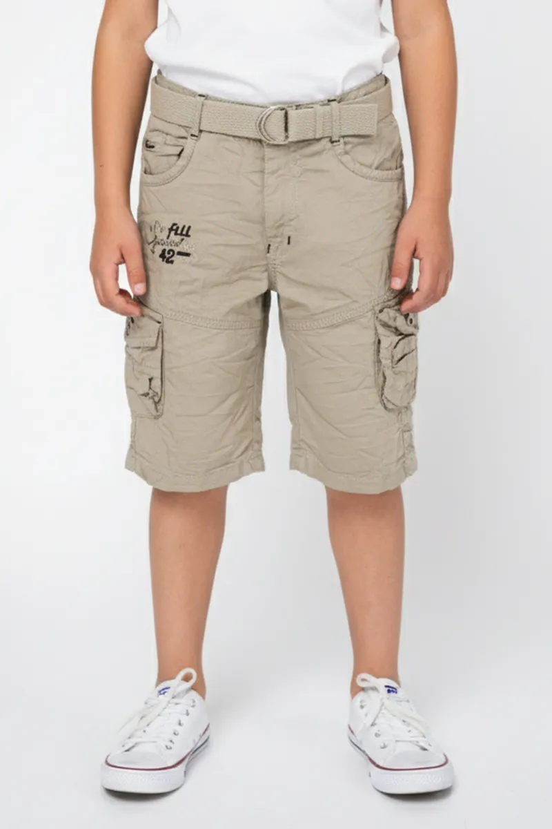 Boy's Cotton Blend Solid Regular Fit Capri Shorts - Sage CLBC001SAG56YR