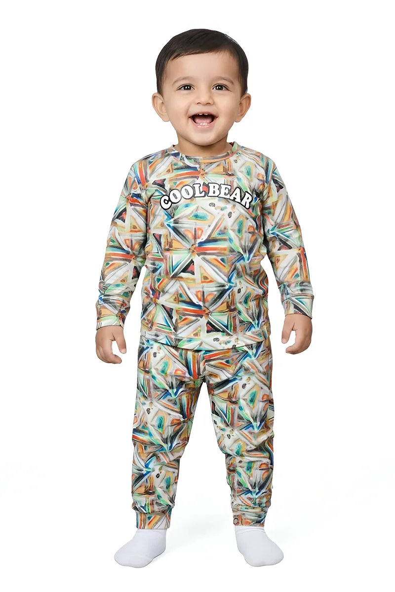 Printed T-Shirt and Pant Set for Baby Boys - Multicolour