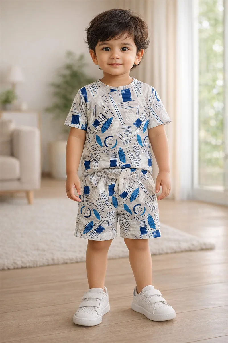 T-Shirt and Shorts Set for Boys - Multicolour