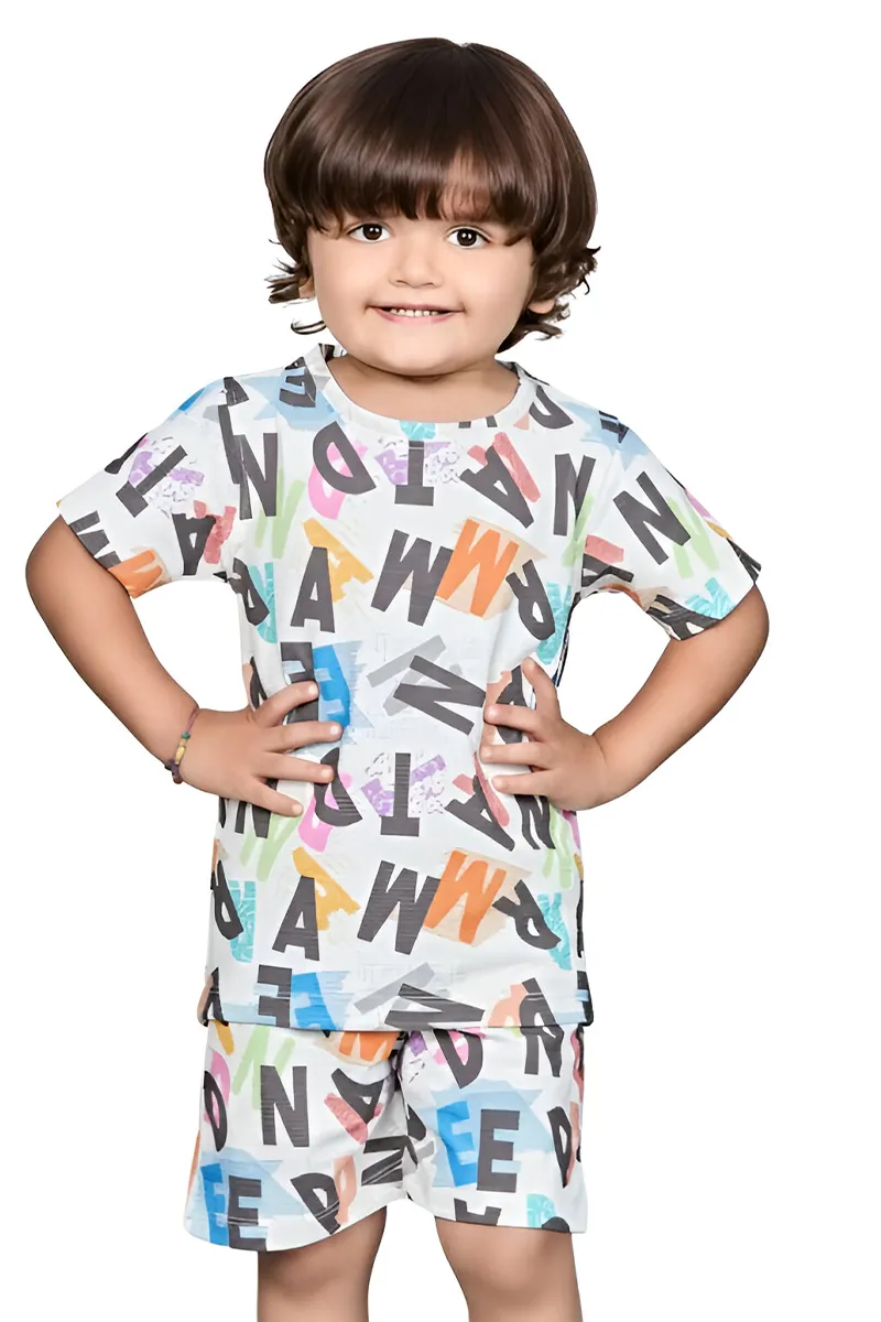 T-Shirt and Shorts Set for Boys - Multicolour