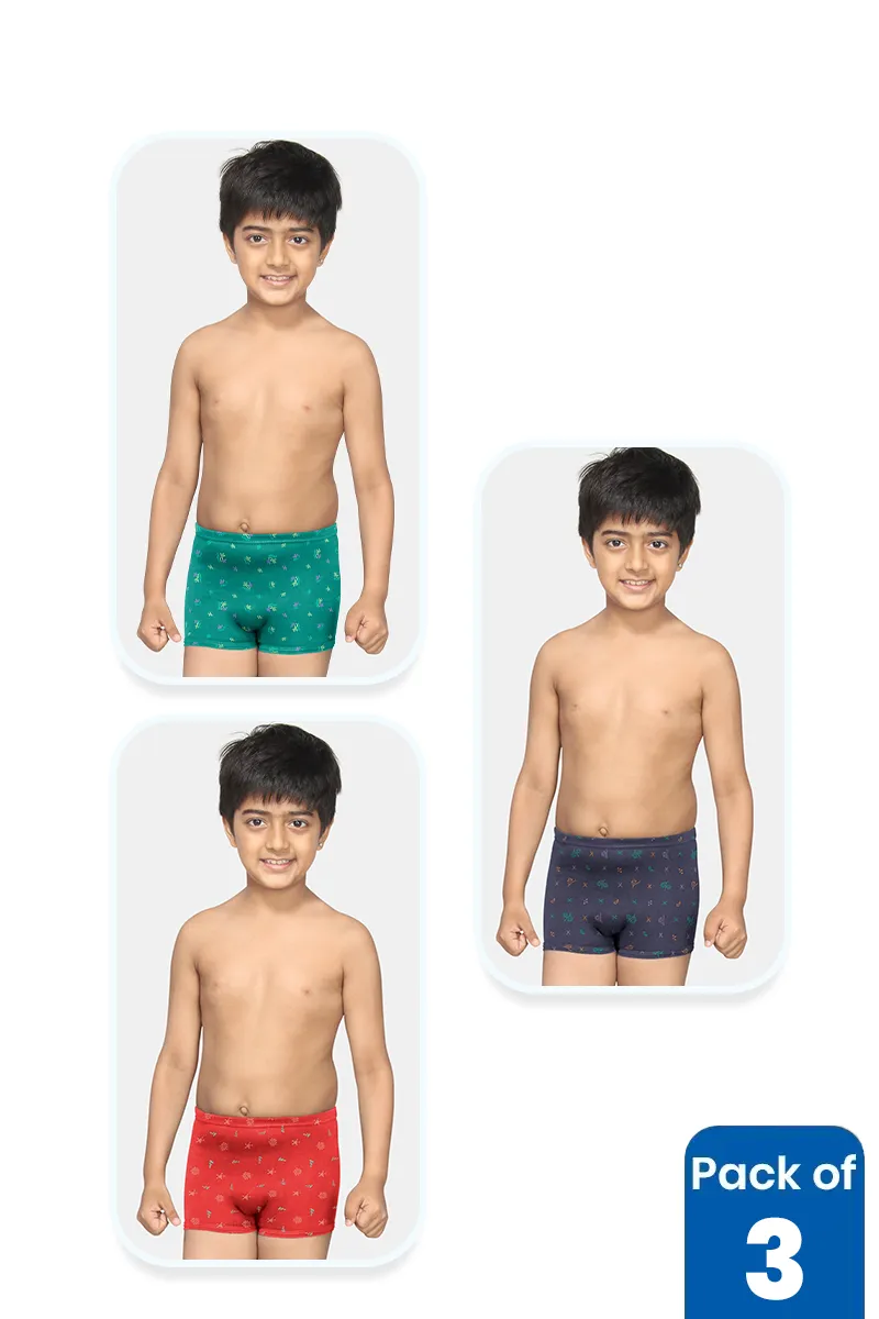 Boys Assorted Pack of 3 Trunks CLBIW001MUL810Y