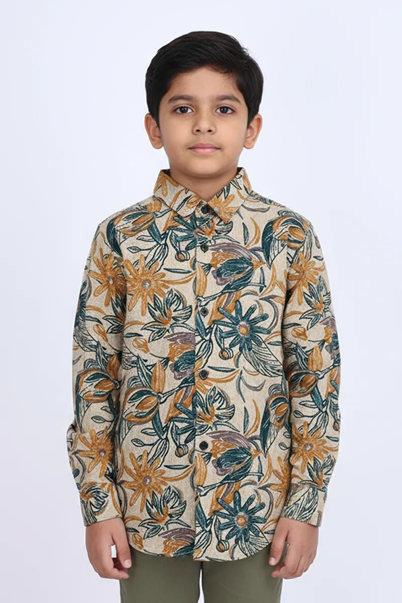  Printed Regular Fit Shirt for Boys - Multicolor