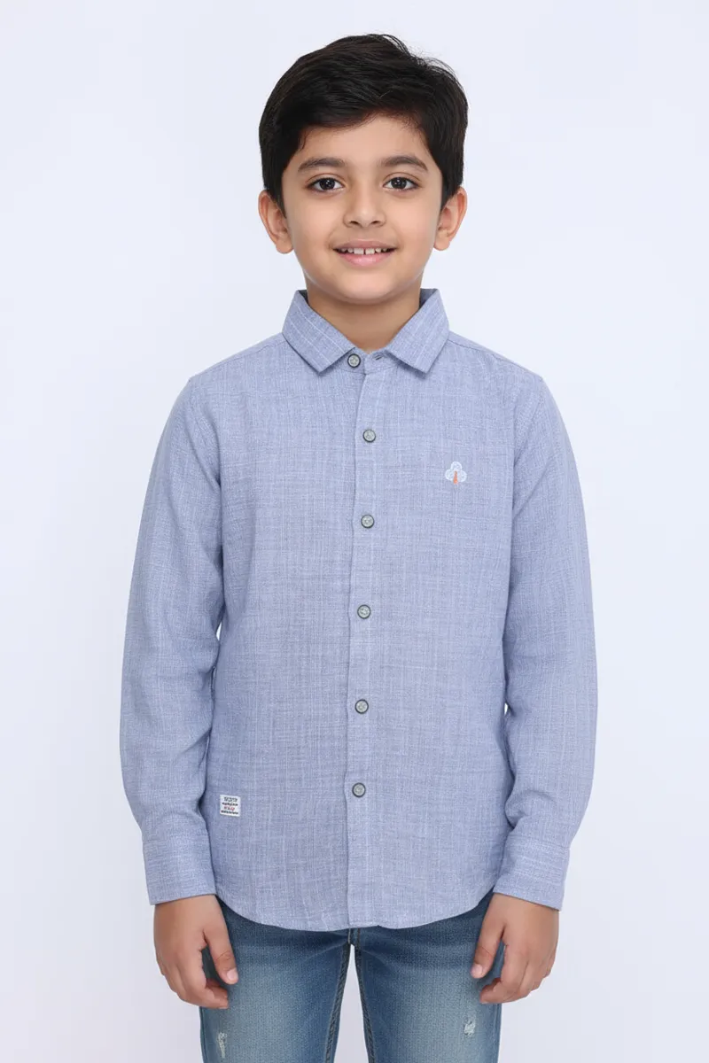 Cotton Regular Fit Shirt for Boys - Blue CLBS0031BLU1617