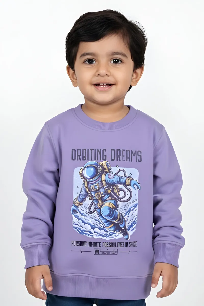 Tencel Printed Sweatshirt for Boys - Lavender