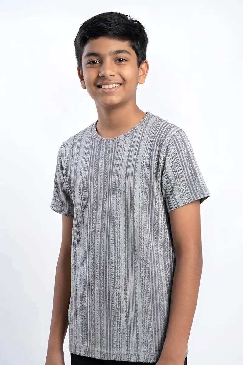 Half Sleeve T-Shirt for Boys - Grey CLBT00135GRE78YR
